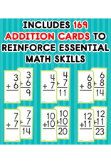 FLASH CARDS: ADDITION ALL FACTS THROUGH 12 - 169 CARDS