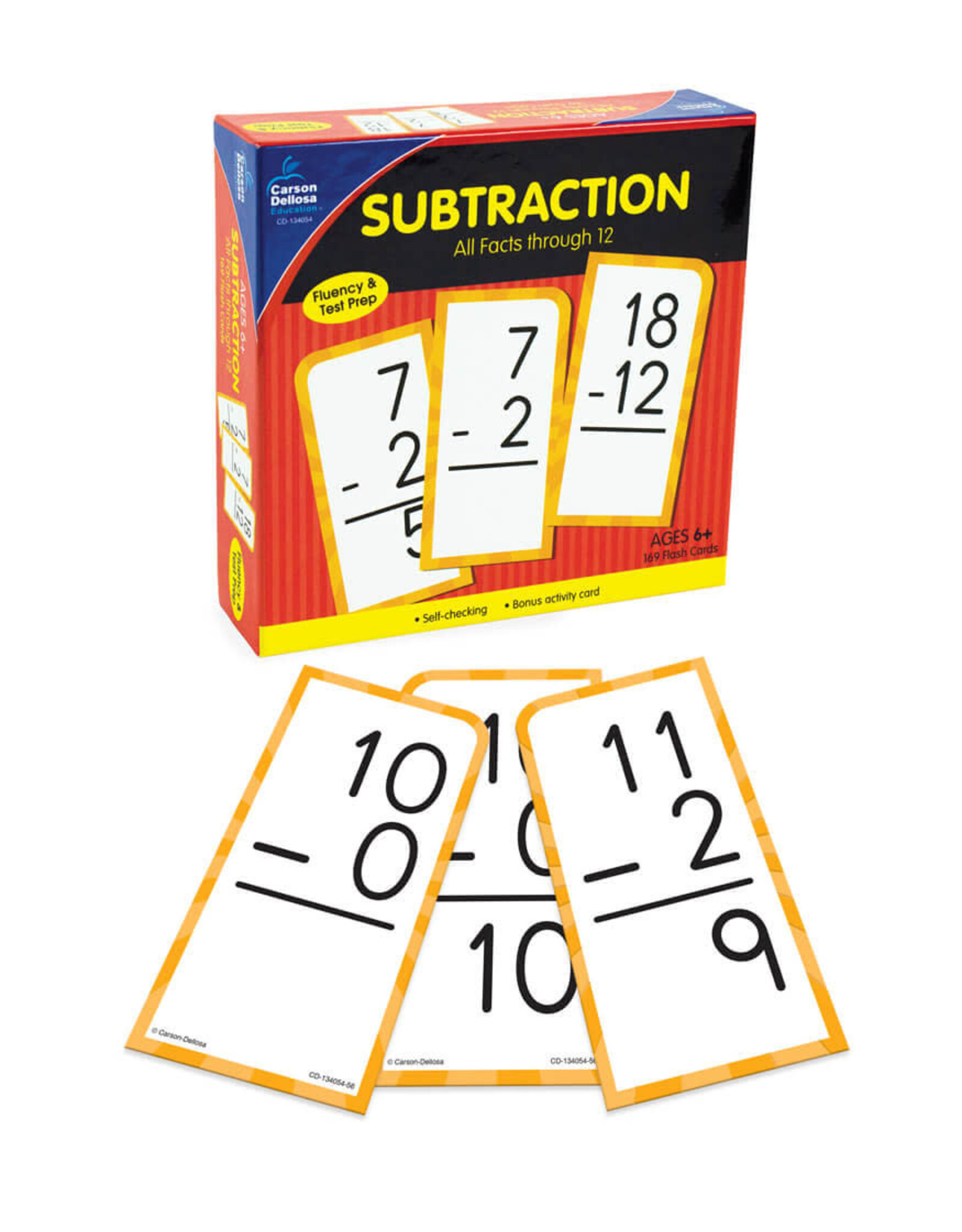 FLASH CARDS: SUBTRACTION ALL FACTS THROUGH 12 - 169 CARDS