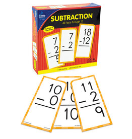 FLASH CARDS: SUBTRACTION ALL FACTS THROUGH 12 - 169 CARDS