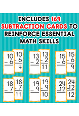 FLASH CARDS: SUBTRACTION ALL FACTS THROUGH 12 - 169 CARDS