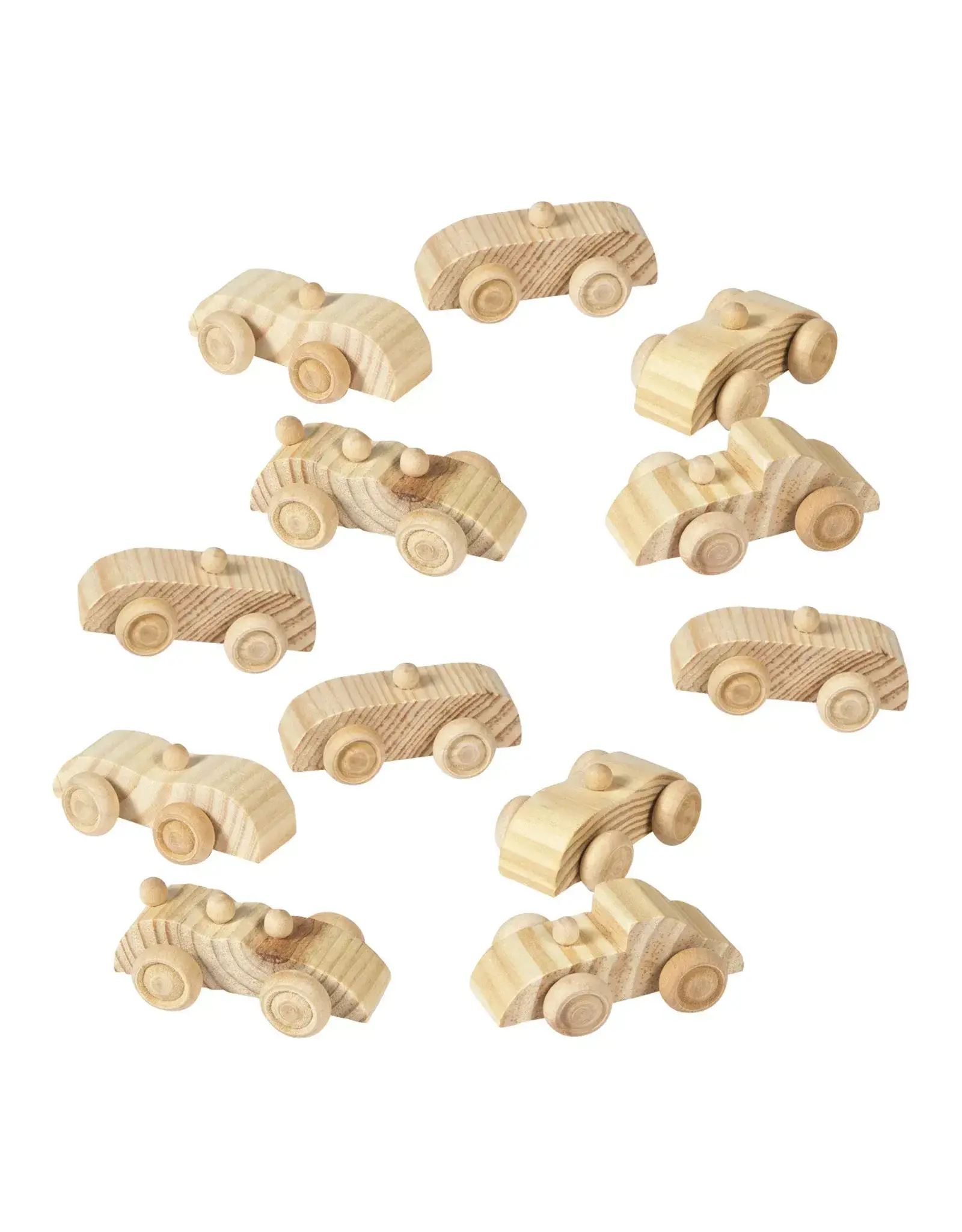 DYO UNFINISHED WOOD CARS  PKG/12