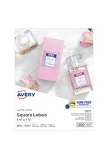 AVERY SQUARE MAILING LABEL 1.5"X1.5" 24 PER PAGE -25 SHEETS