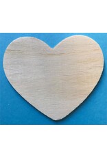 WOOD SHAPE HEART 2"x1.75"