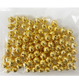 8MM  FACETED BEAD GOLD 30 GRAM