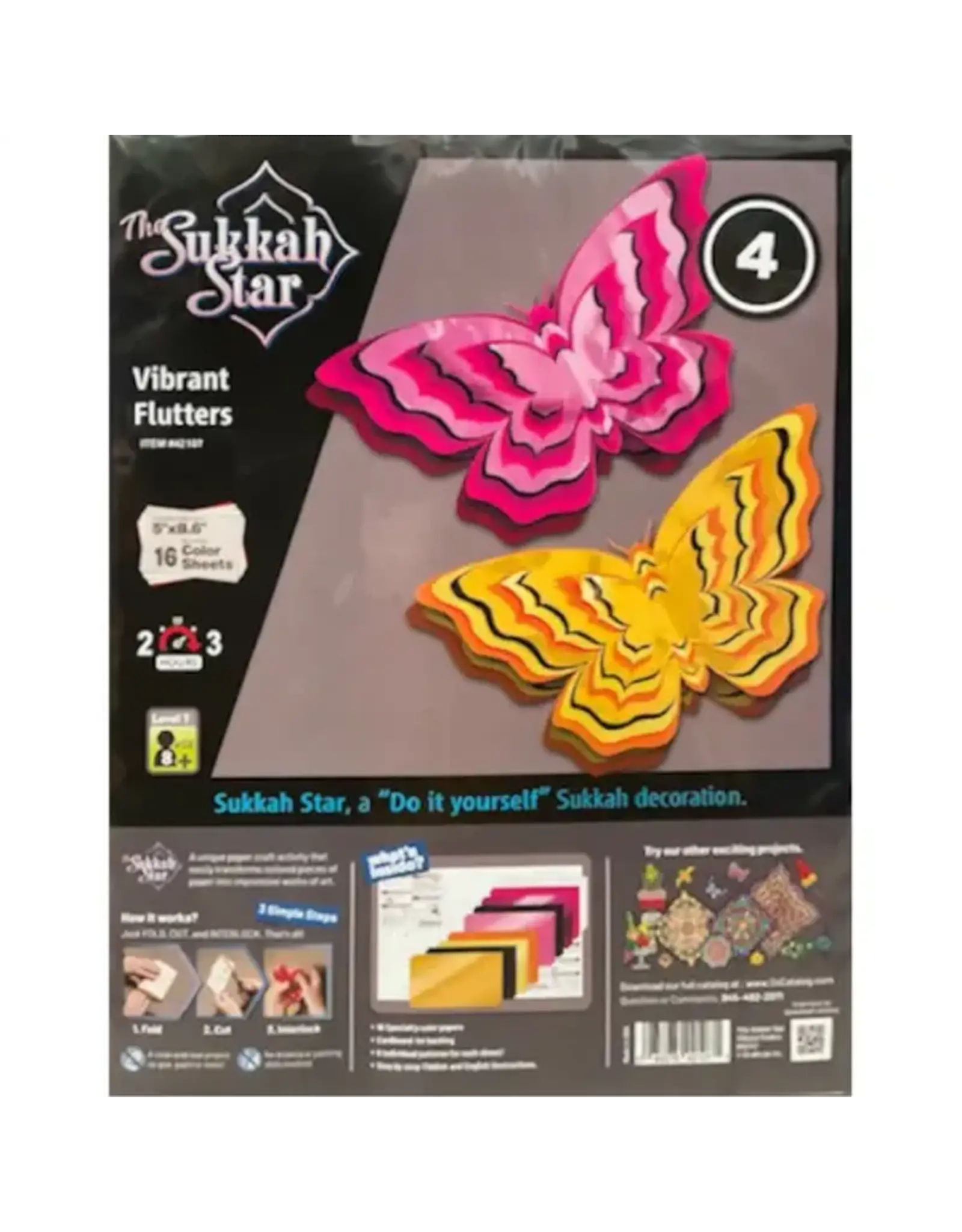 T. S. S.   BUTTERFLY  pink-yellow - 4 PACK