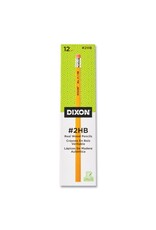 DIXON PENCILS -#2HB  UNSHARPENED - 12 PACK