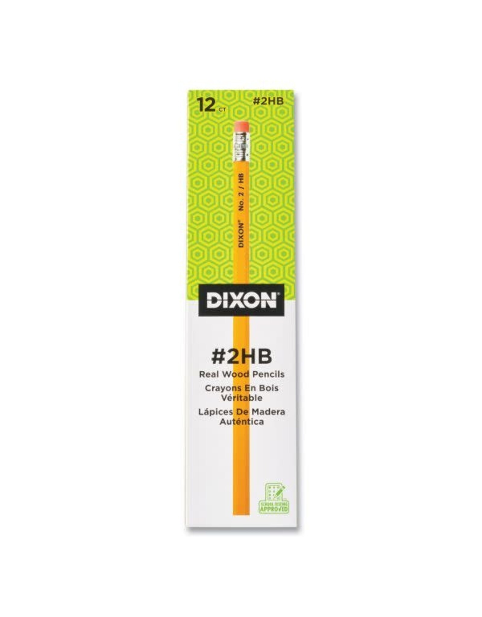 DIXON PENCILS -#2HB  UNSHARPENED - 12 PACK