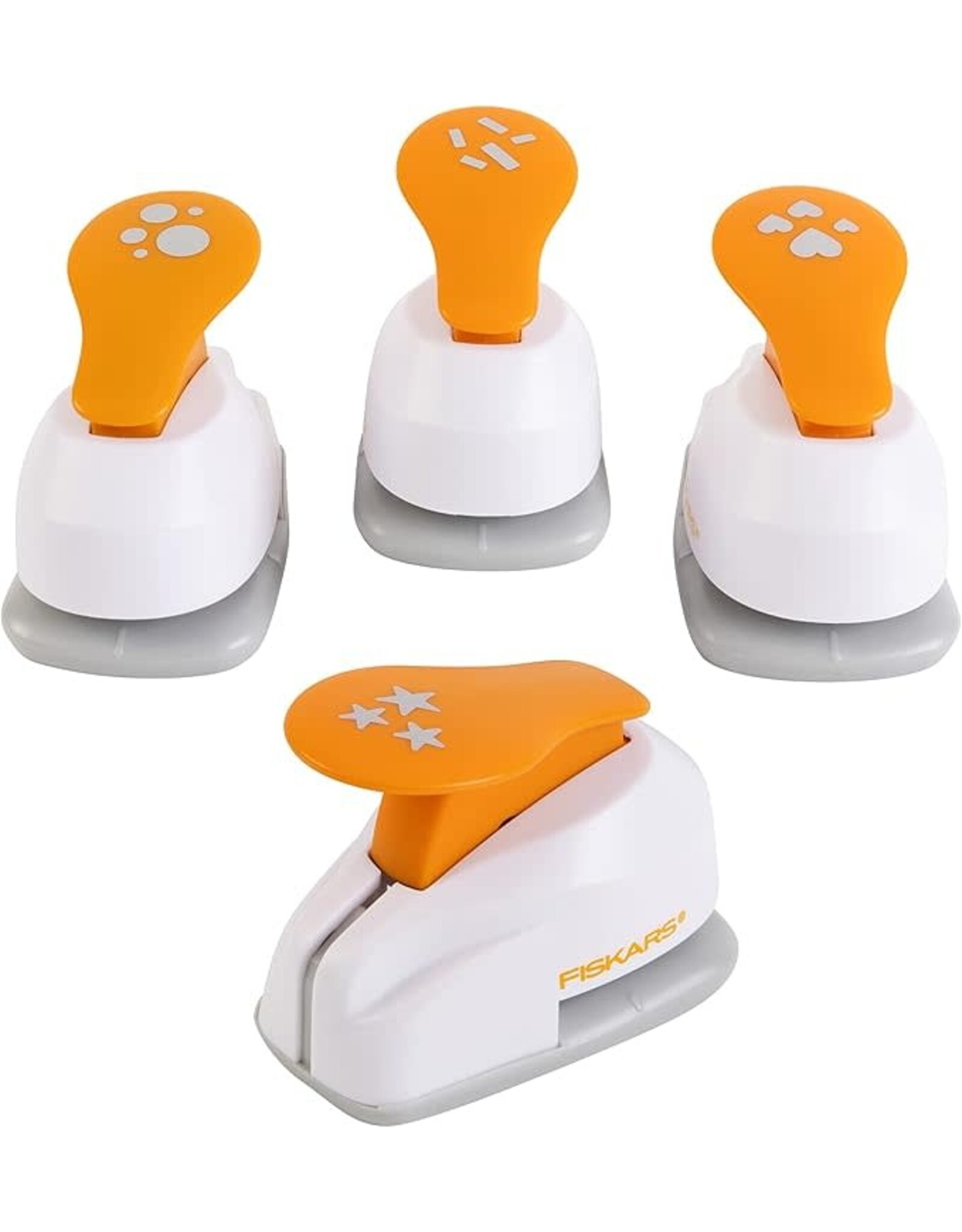 FISKARS FISKARS HOLE PUNCH CONFETTI SET - 4 PACK - CIRCLE, HEART, STAR, RECTANGLE