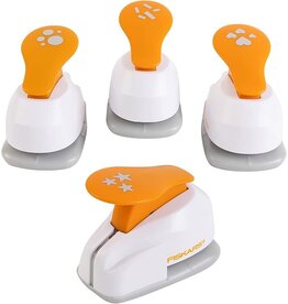 FISKARS FISKARS HOLE PUNCH CONFETTI SET - 4 PACK - CIRCLE, HEART, STAR, RECTANGLE