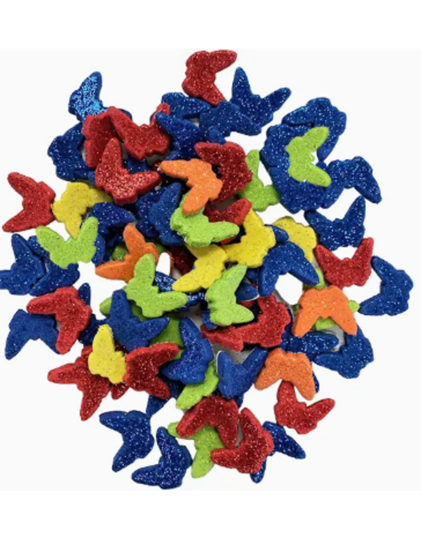 STICKER FOAM GLITTER BUTTERFLIES 18 GRAMS