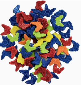 STICKER FOAM GLITTER BUTTERFLIES 18 GRAMS