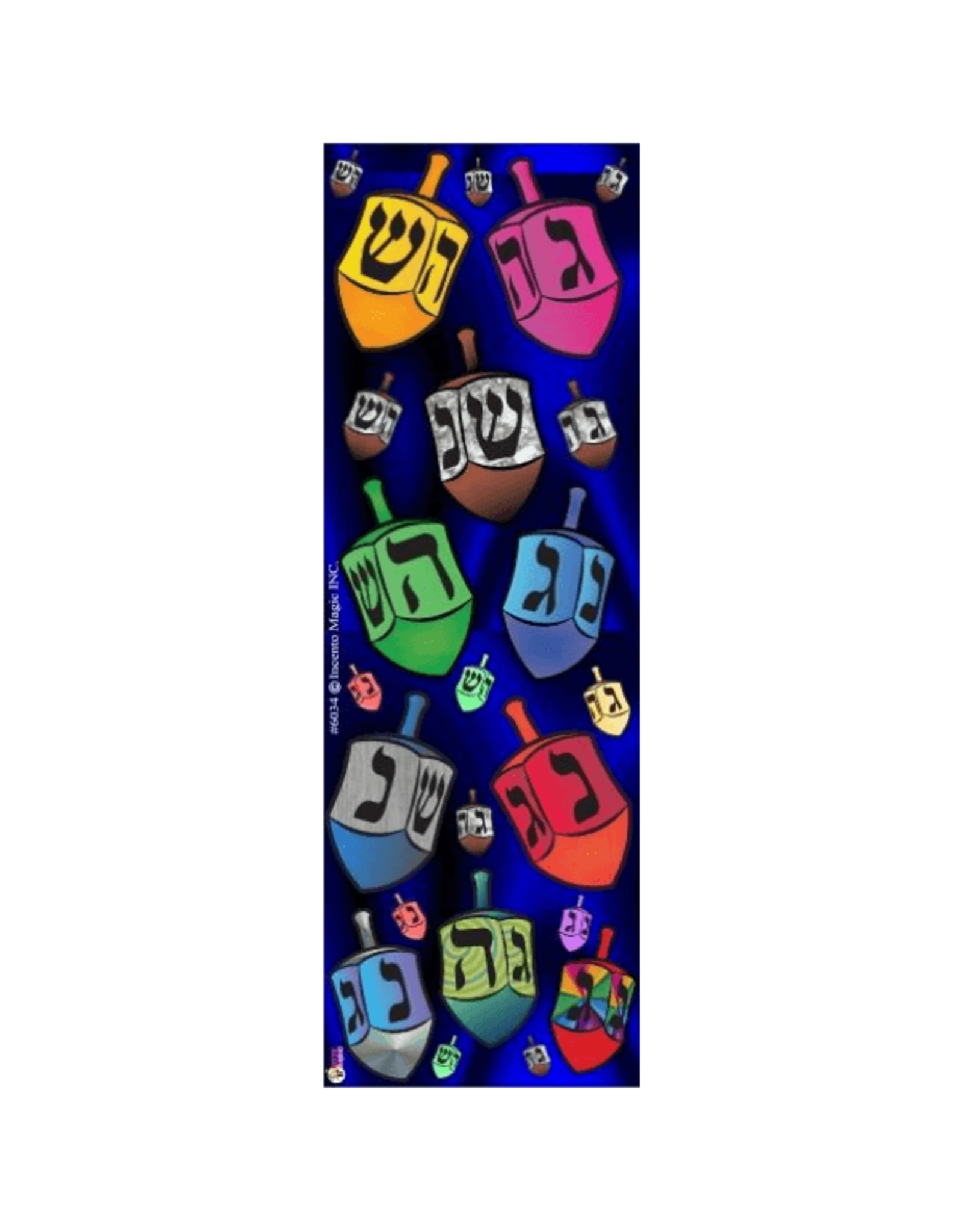 incento magic STICKERS -  DIE CUT DREIDEL - 6 SHEETS