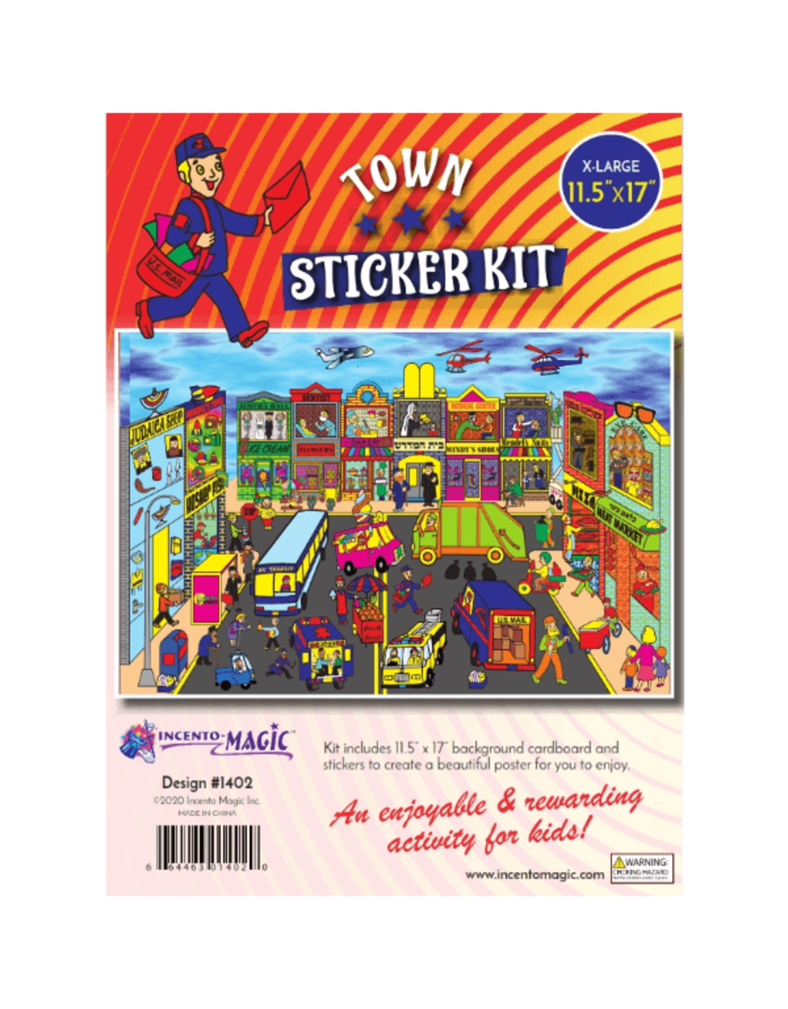 incento magic STICKER KIT -  TOWN 11.5"X17"