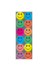 incento magic STICKER: FOIL SMILE ASSORTED COLORS - 6 SHEETS