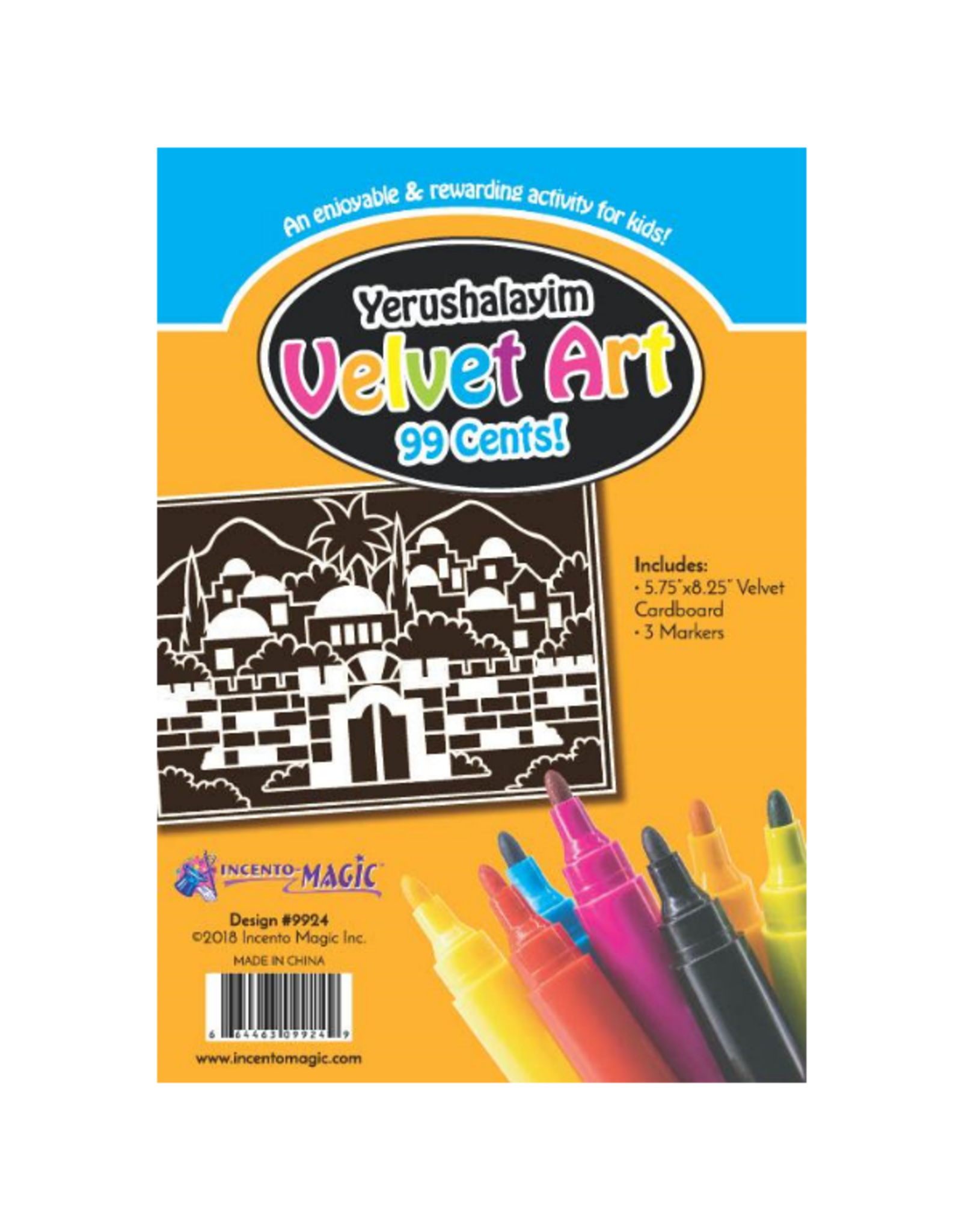 incento magic VELVET ART - YERUSHALAYIM  SET 5.75"X8.25"