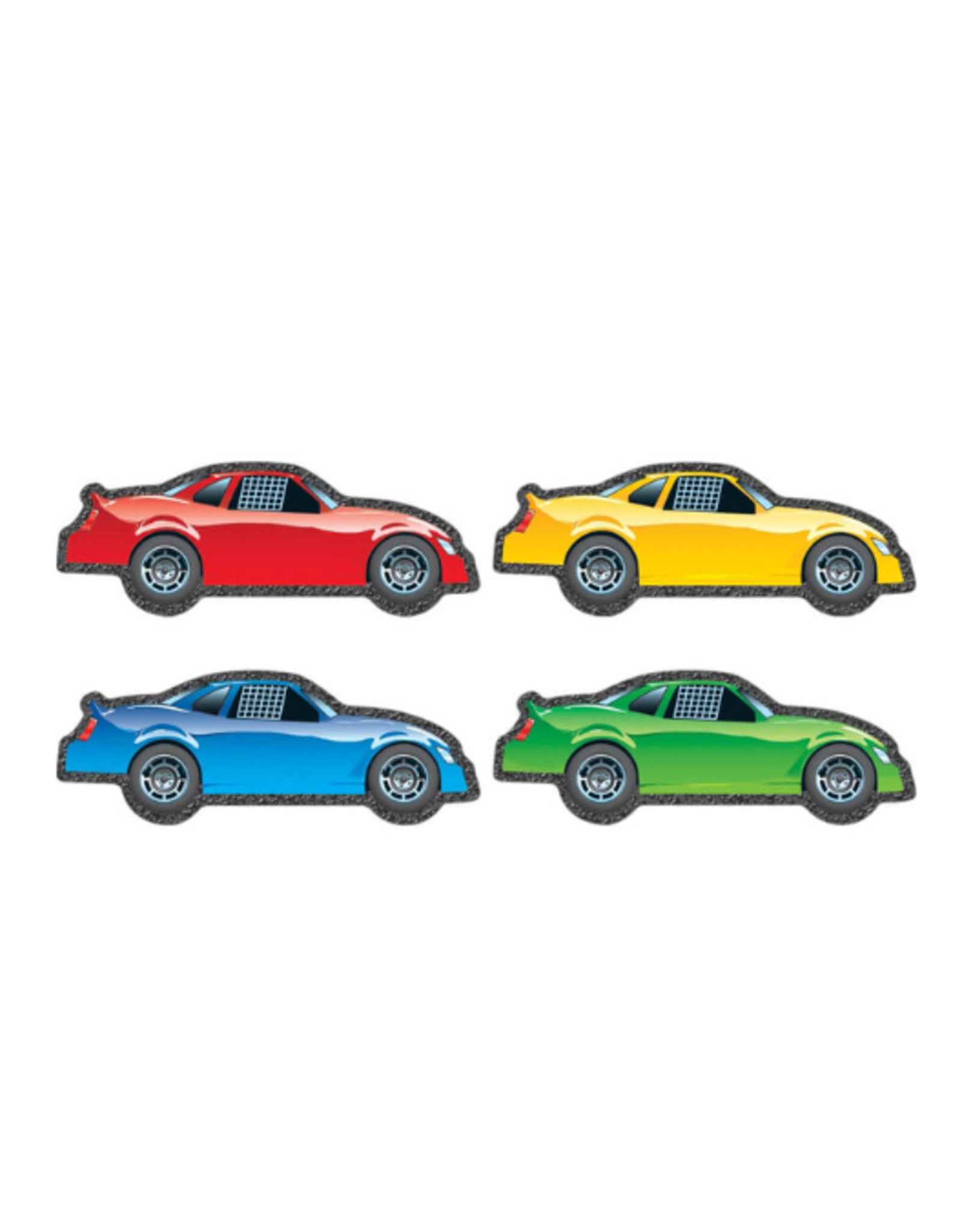 CUT OUT: RACE CARS ASSORTED COLORS  48 PACK