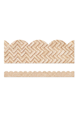 Carson-Dellosa SCALLOPED  BORDERS WOVEN BAMBOO 2.25"X39'