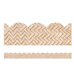 Carson-Dellosa SCALLOPED  BORDERS WOVEN BAMBOO 2.25"X39'