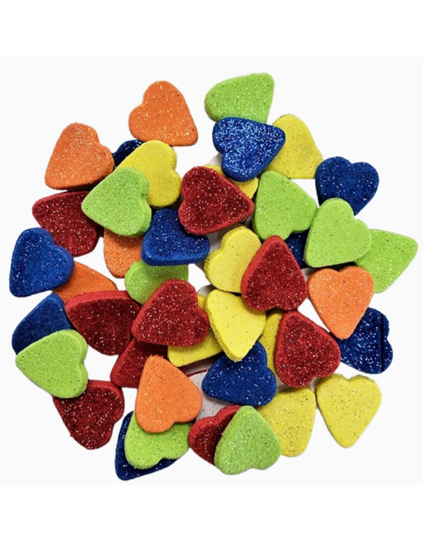 STICKER FOAM GLITTER HEARTS 18 GRAMS
