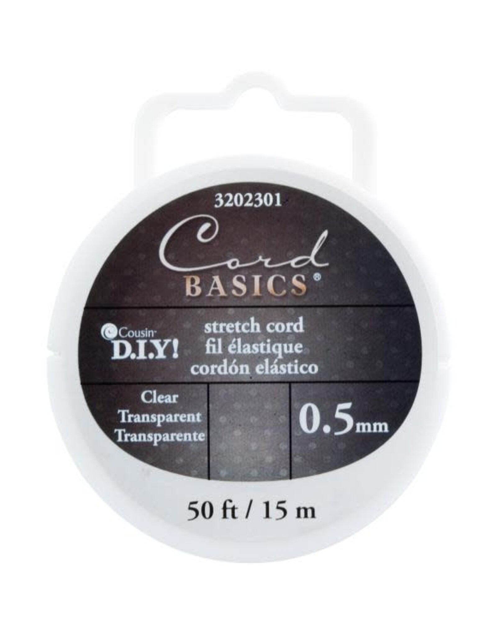 STRETCH BEAD CORD .5MM X 50'