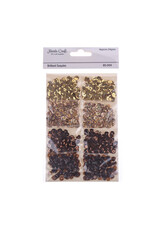 SEQUINS ASSORTMENT -BROWN AND GOLD - 24 GRAMS