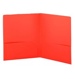 POLY FOLDER: 2 POCKET - RED
