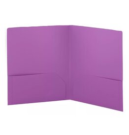 POLY FOLDER: 2 POCKET - PURPLE