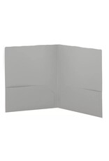 POLY FOLDER: 2 POCKET - GRAY