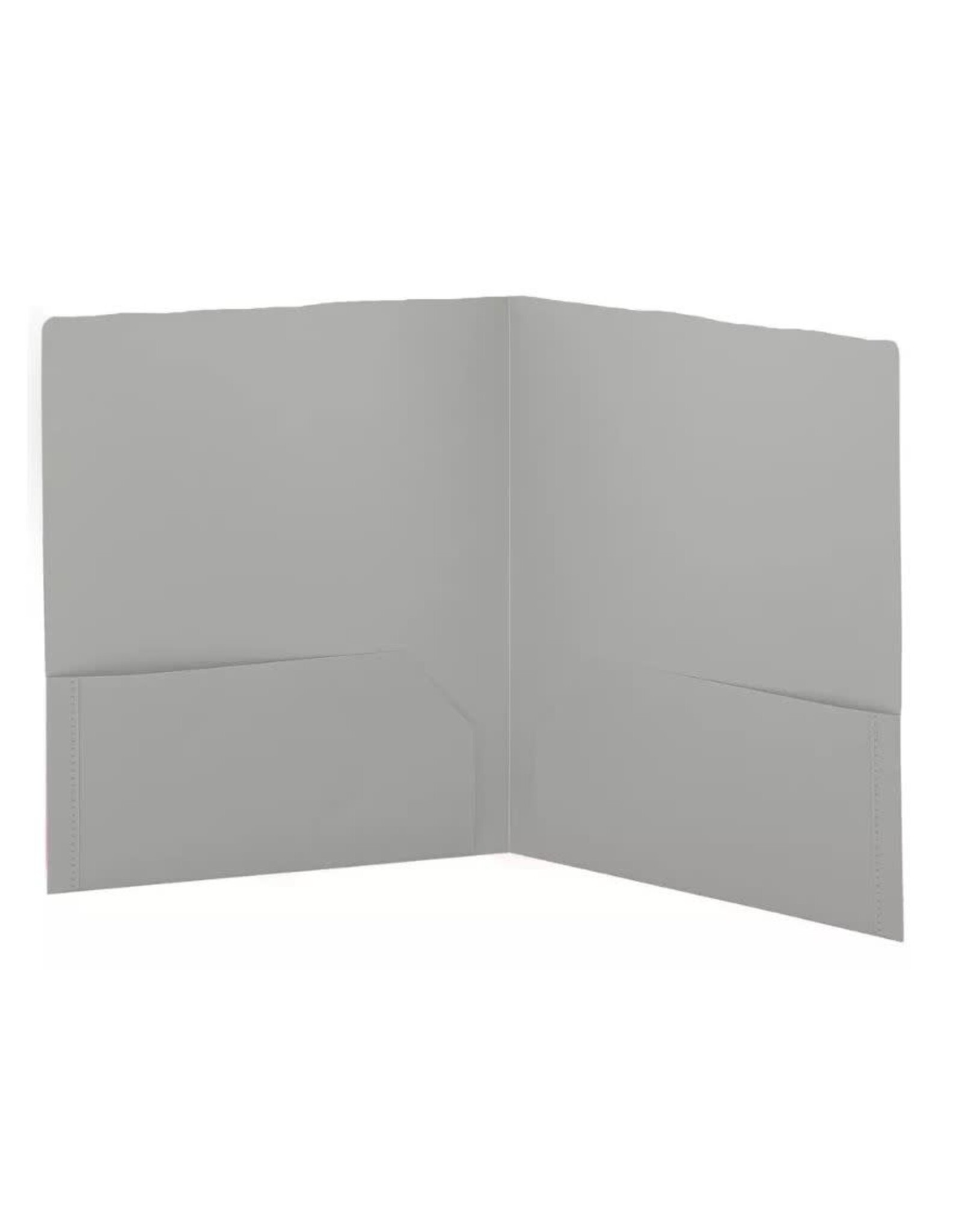 POLY FOLDER: 2 POCKET - GRAY