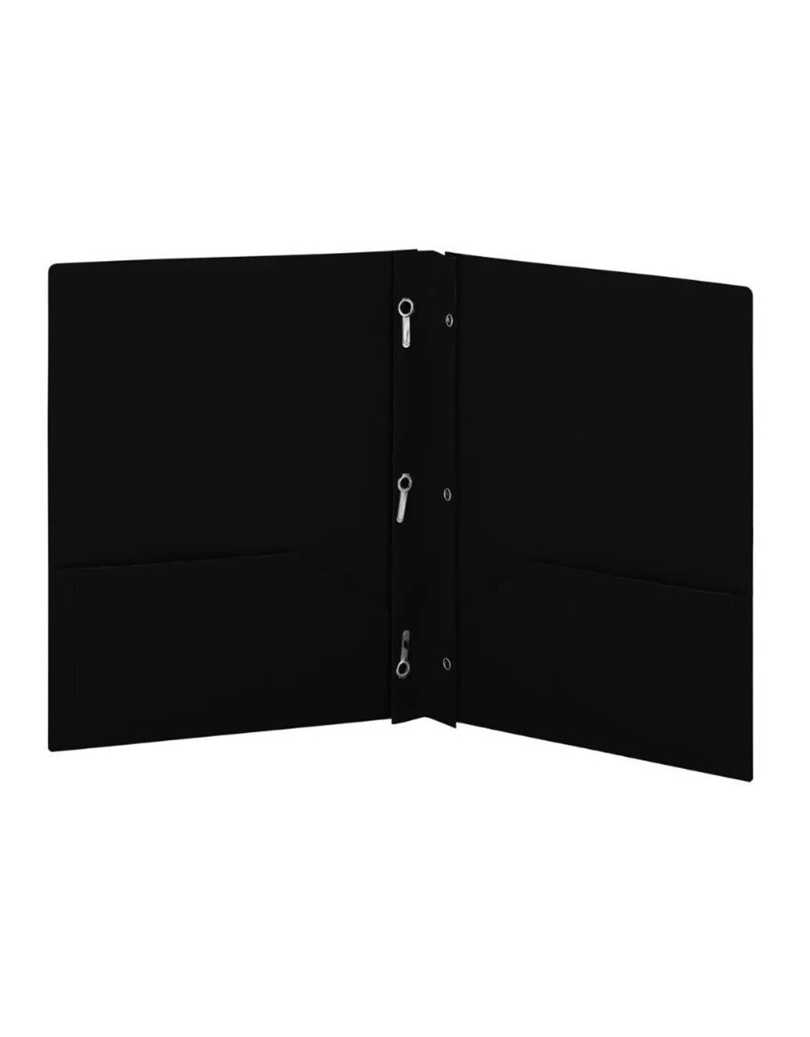 POLY FOLDER: 3 PRONG - 2 POCKET - BLACK