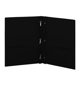 POLY FOLDER: 3 PRONG - 2 POCKET - BLACK