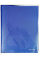 POLY FOLDER: 3 PRONG WITH VIEW - 2 POCKET - BLUE