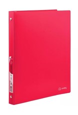 POLY FLEX BINDER: WITH VIEW 1/2" O-RING  - RED