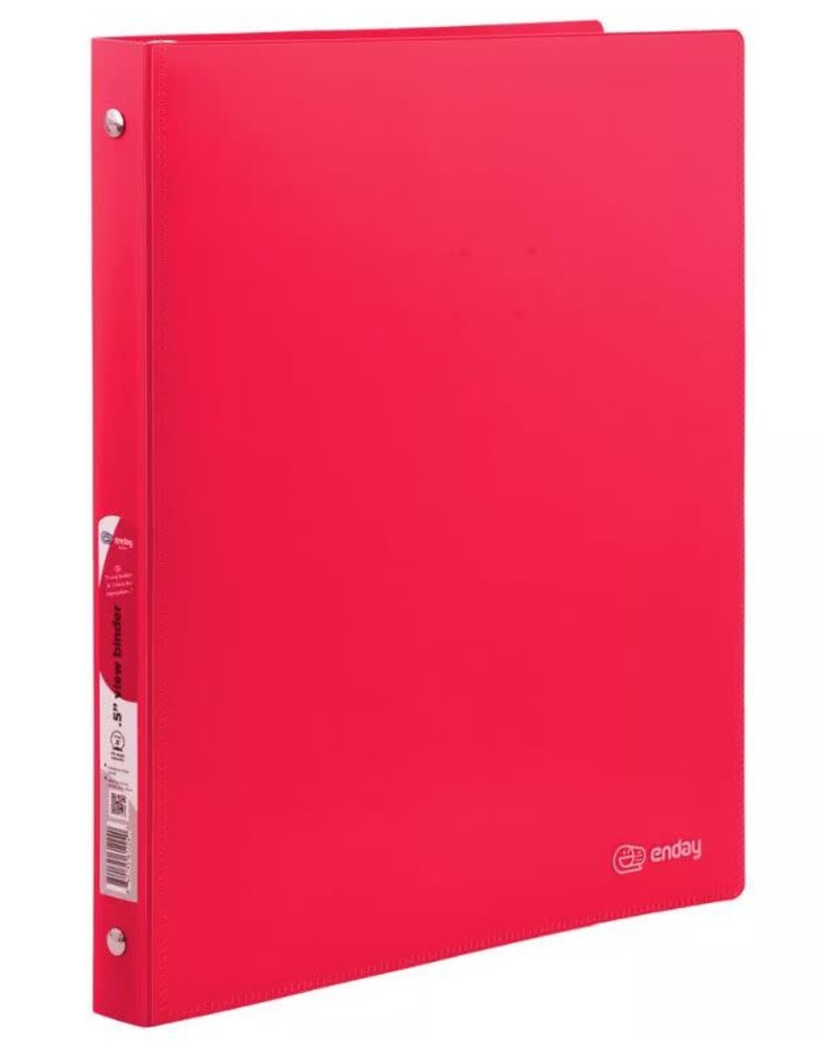 POLY FLEX BINDER: WITH VIEW 1/2" O-RING  - RED