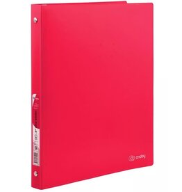 POLY FLEX BINDER: WITH VIEW 1/2" O-RING  - RED