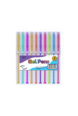 GEL PEN SET:  ASSORTED BRIGHT COLORS - 10 PACK
