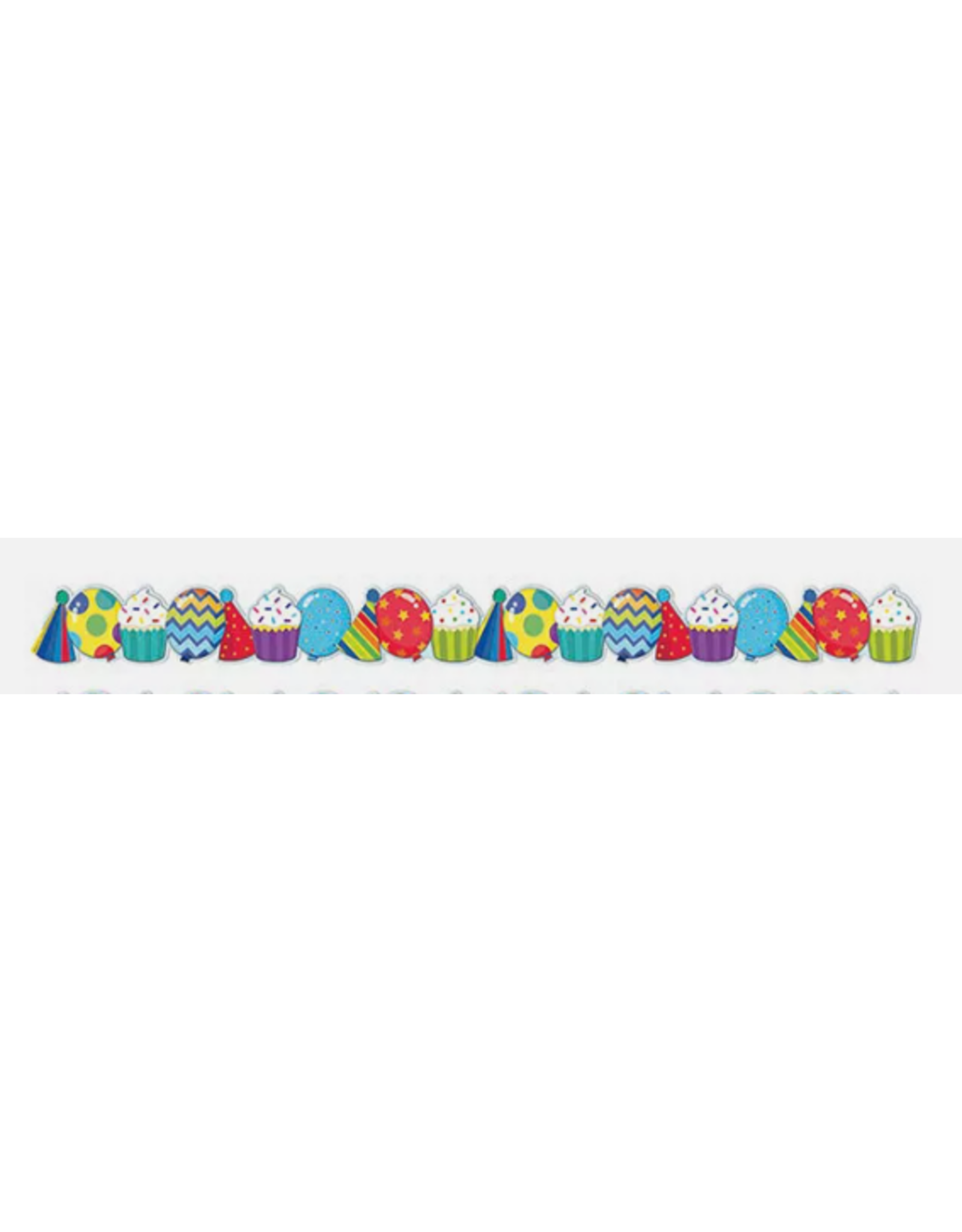 EXTRA WIDE SCALLOPED DIE CUT BORDER; CELEBRATE- 3 1/4"x37'