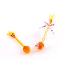 7" PLASTIC HONEY DIPPER WITH BEE TOPPER