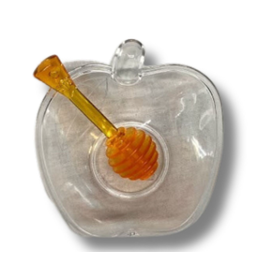 APPLE DISH WITH HONEY DIPPER