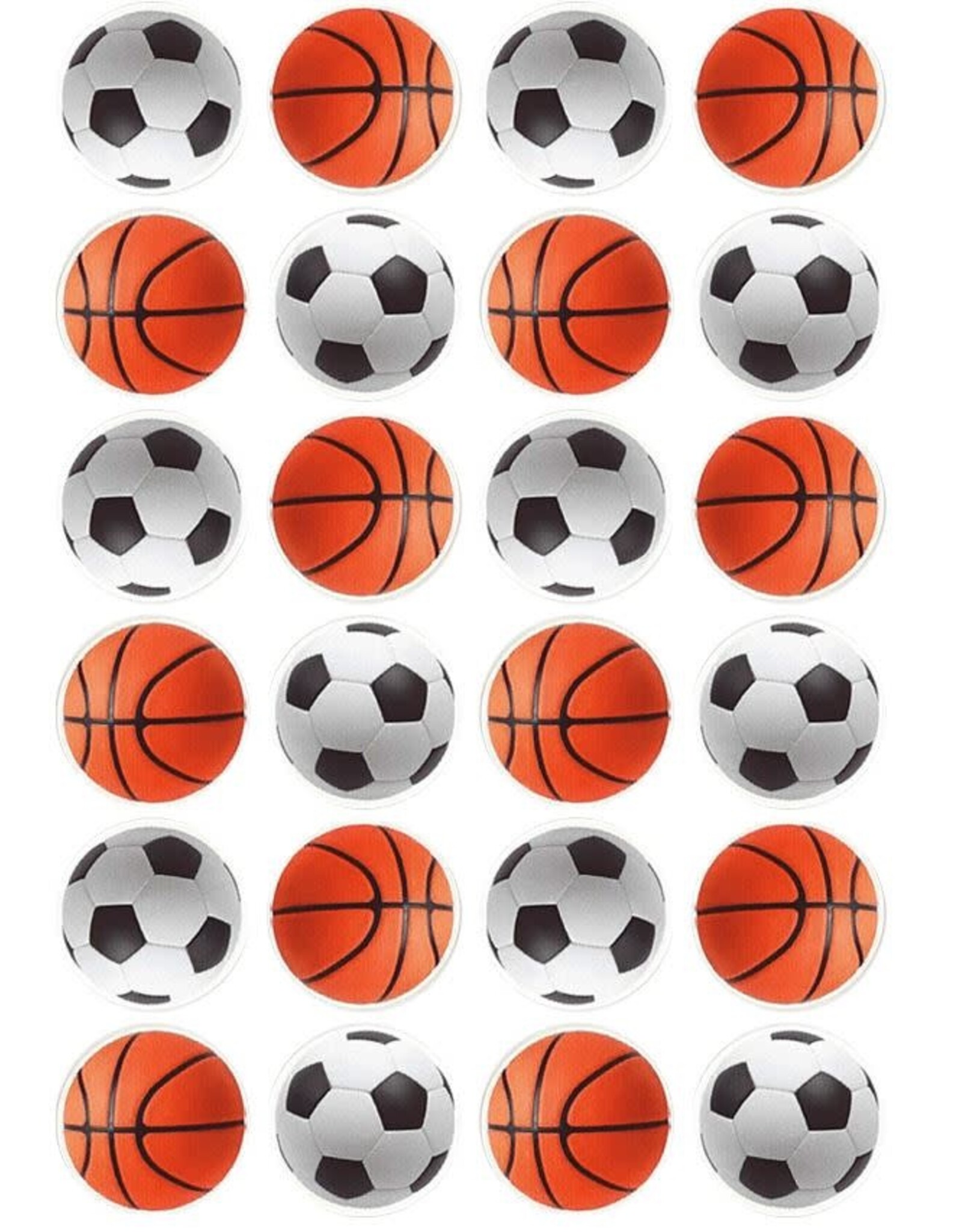 STICKERS: SPORT BALLS  ASSORTED - 10 SHEETS