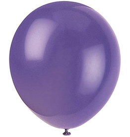BALLOONS: 12" AMETHYST PURPLE- 10 PACK