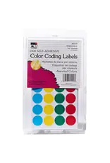 COLOR CODING STICKER:  ¾", ROUND ASSORTED COLORS 1000 PACK