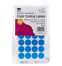 COLOR CODING STICKER   3/4" ROUND LIGHT BLUE - 1000 PACK
