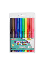 MARKERS - WASHABLE FINE TIP ASSORTED COLORS  - 10 PACK