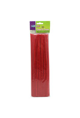 PIPE CLEANERS: 4MM x 12" - RED 100PC