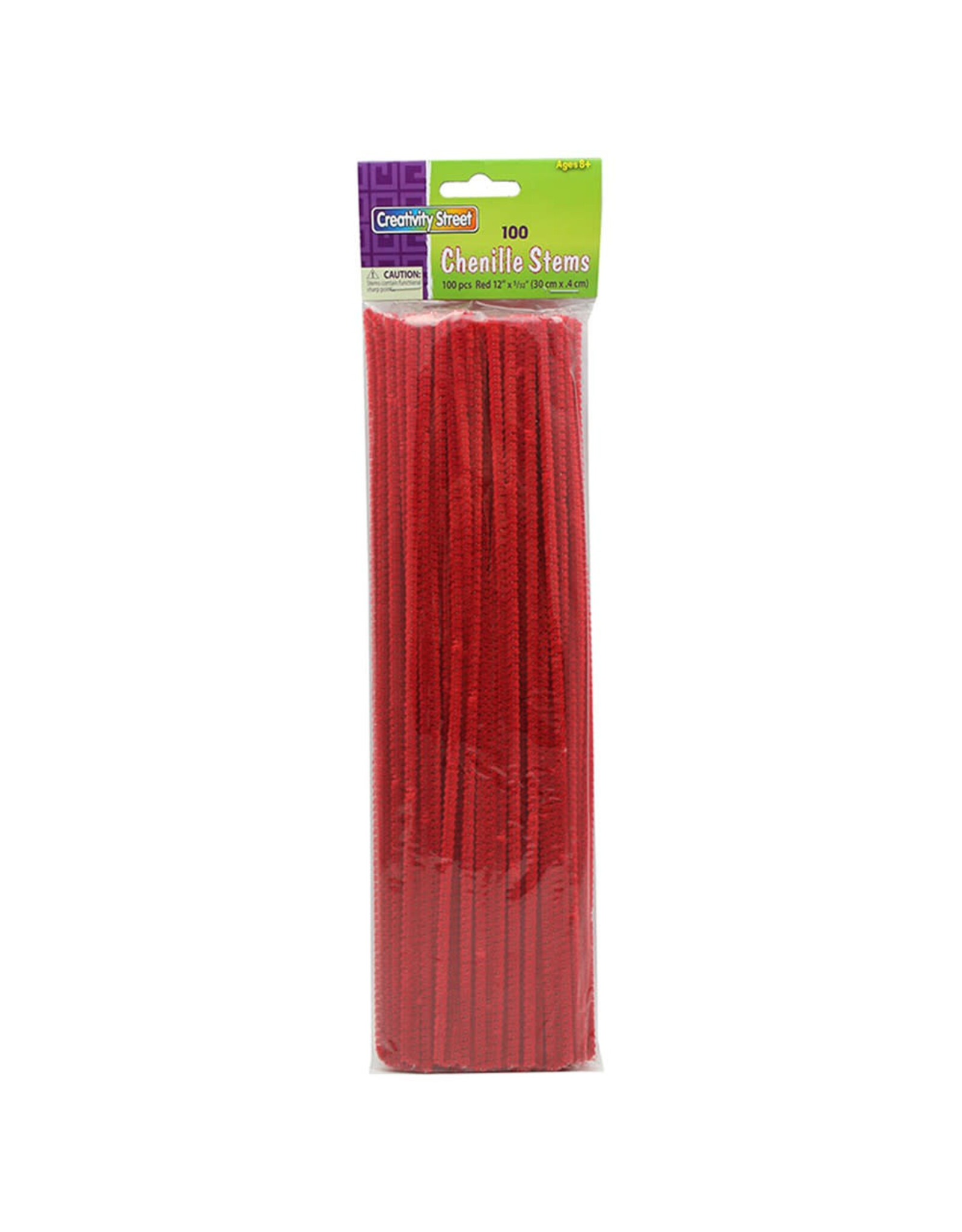 PIPE CLEANERS: 4MM x 12" - RED 100PC