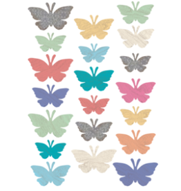 CUT OUTS:  HOME SWEET HOME BUTTERFLIES  4 ASSORTED SIZES 60 PC PACK