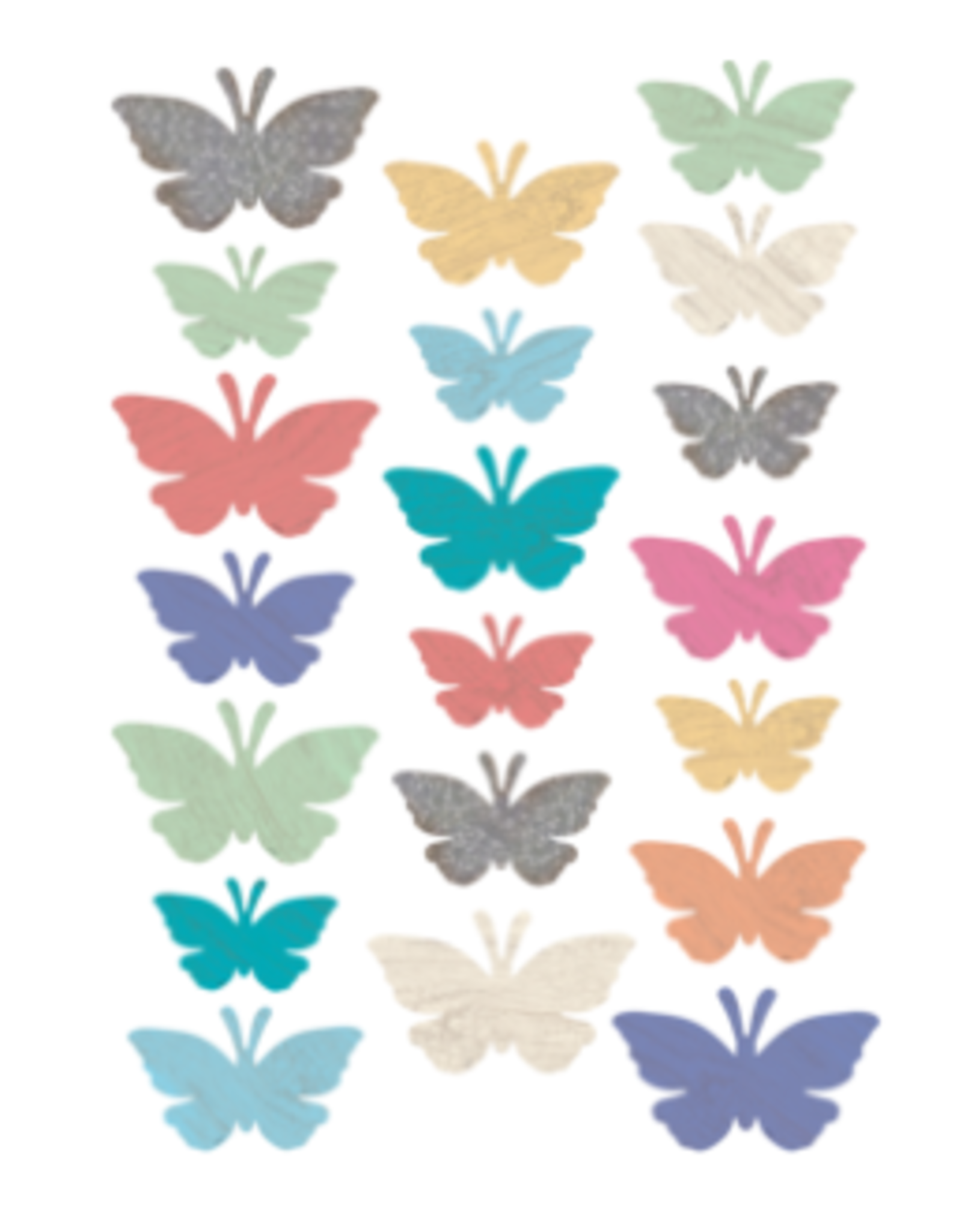 CUT OUTS:  HOME SWEET HOME BUTTERFLIES  4 ASSORTED SIZES 60 PC PACK