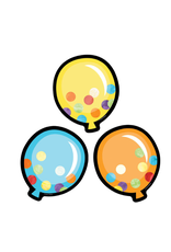 CUT-OUTS: CONFETTI  BALLOONS 6" 36 PACK