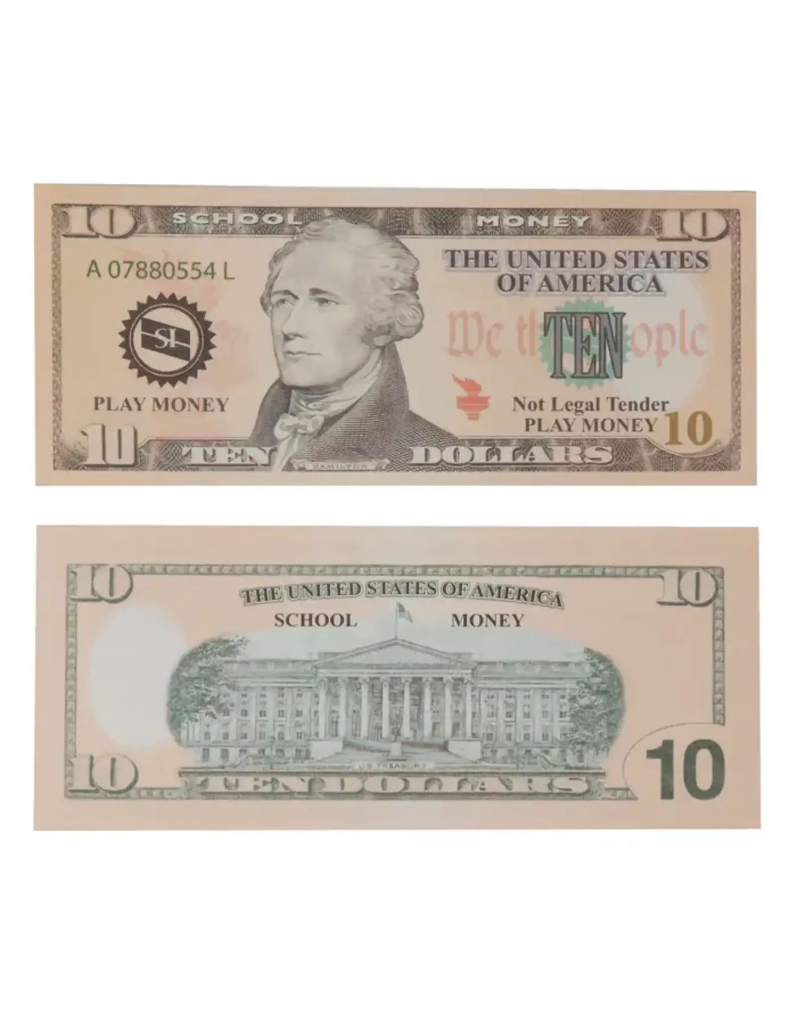 FAKE MONEY BILLS: $10, SET OF 100